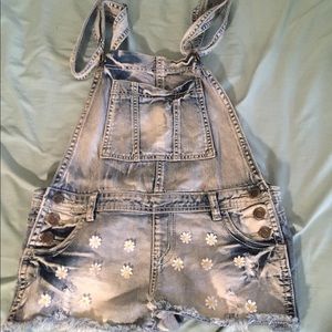 Floral overalls